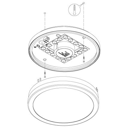 Eglo - Dimmbare LED-Deckenleuchte für Badezimmer LOCANA-C LED/14W/230V Bluetooth IP44 anthrazit