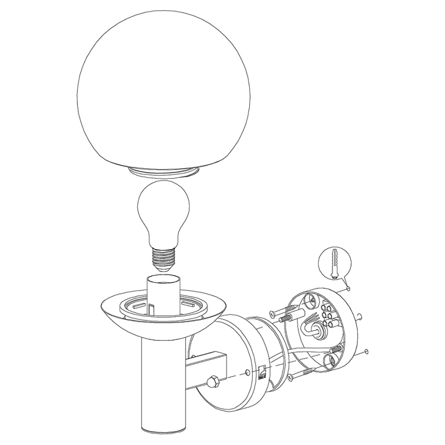 Eglo - LED dimmbares Außenwandleuchte NISIA-C 1xE27/9W/230V IP44