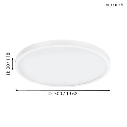 Eglo - LED-dimmbare Deckenleuchte 1xLED/25W/230V Ø 50 cm