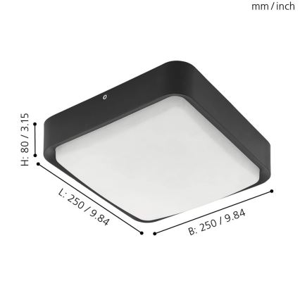 Eglo - LED dimmbares Außen-Deckenleuchte LED/14,6W/230V