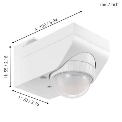 Eglo - Outdoor-Bewegungssensor 12 m weiß IP44