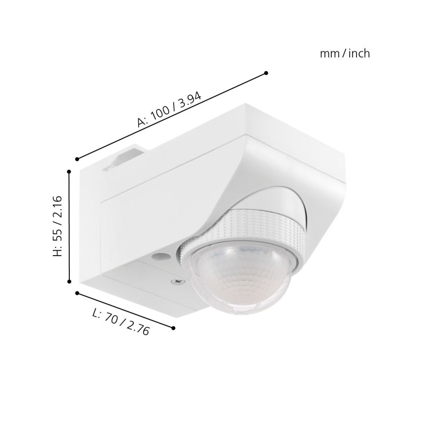 Eglo - Outdoor-Bewegungssensor 12 m weiß IP44
