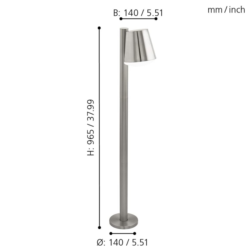 Eglo - LED-RGB-Dimmer-Außenleuchte CALDIERO-C 1xE27/9W/230V Mattchrom