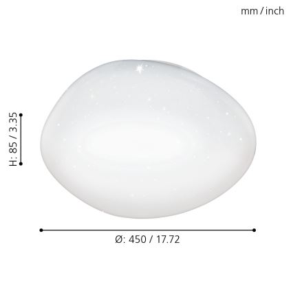 Eglo - LED dimmbare Deckenleuchte LED/21W/230V + Fernbedienung