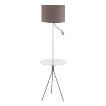 Eglo 97771 - Stehlampe mit Beistelltisch POLICARA 1xE27/60W/230V+LED/3,5W
