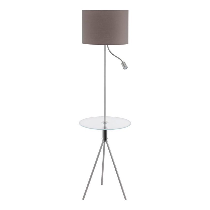 Eglo 97771 - Stehlampe mit Beistelltisch POLICARA 1xE27/60W/230V+LED/3,5W