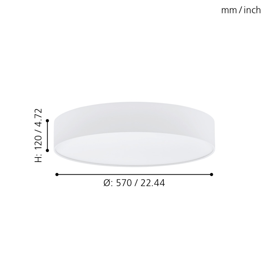 Eglo - LED dimmbare Deckenleuchte LED/40W/230V + Fernbedienung