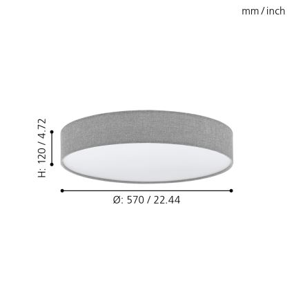 Eglo - LED dimmbare Deckenleuchte LED/40W/230V + Fernbedienung