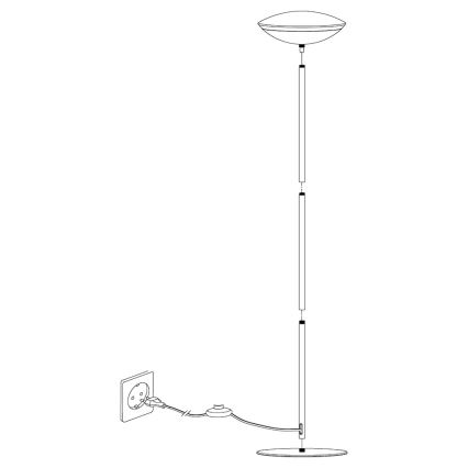Eglo 97814 - LED RGB dimmbare Stehleuchte FRATTINA-C 1xLED/18W/230V