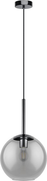 Eglo 97847 - TINDARI Pendelleuchte mit Kabelaufhängung, 1x E27/28W/230V, schwarz/rauchfarben