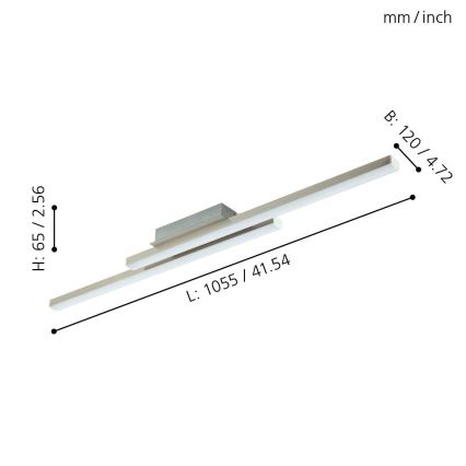 Eglo - LED RGB Dimmbarer Deckenleuchter FRAIOLI-C 2xLED/17W/230V