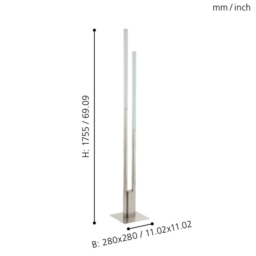 Eglo - LED RGB dimmbare Stehleuchte FRAIOLI-C 2xLED/17W/230V
