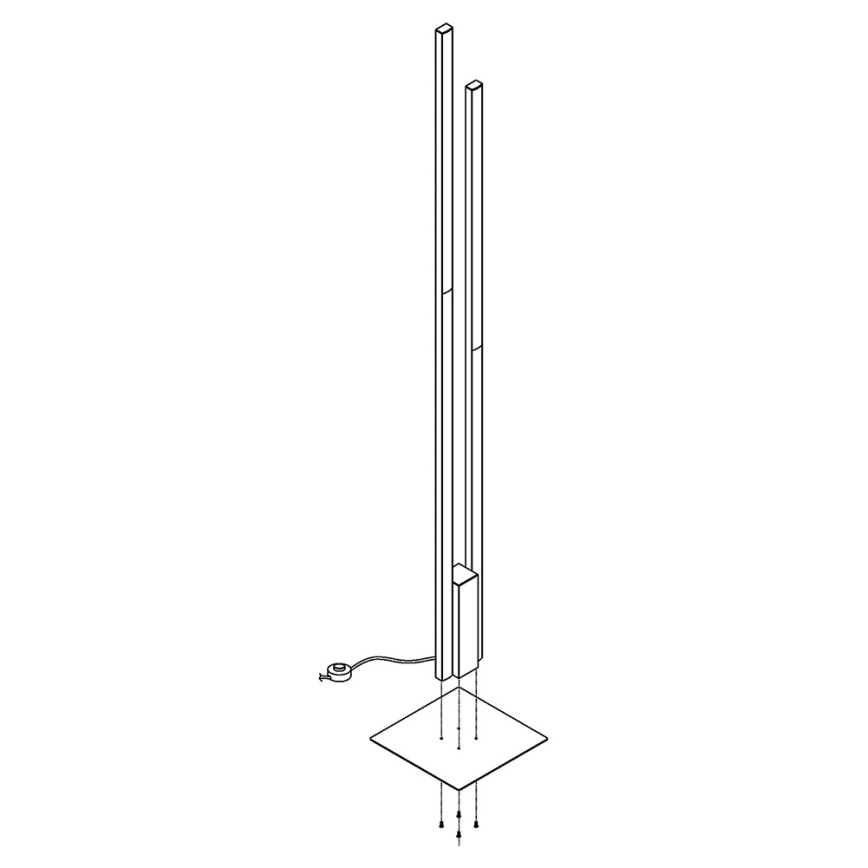 Eglo - LED RGB dimmbare Stehleuchte FRAIOLI-C 2xLED/17W/230V
