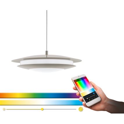 Eglo 98043 - LED RGBW dimmbare Pendelleuchte an Seil MONEVA-C LED/18W/230V