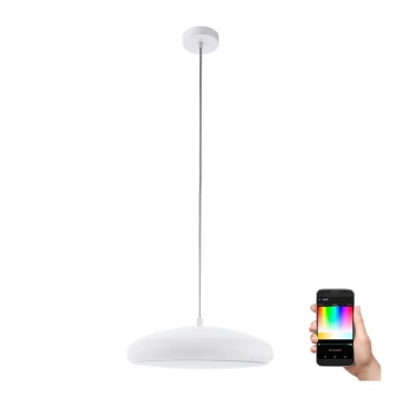 Eglo 98046 - LED RGB, dimmbare Hängeleuchte mit Seilaufhängung RIODEVA-C LED/27W/230V