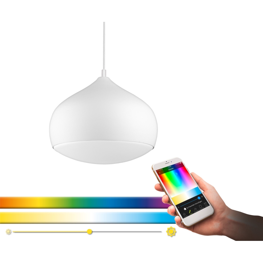 Eglo - LED RGBW dimmbare Pendelleuchte an Seil COMBA-C LED/18W/230V Bluetooth