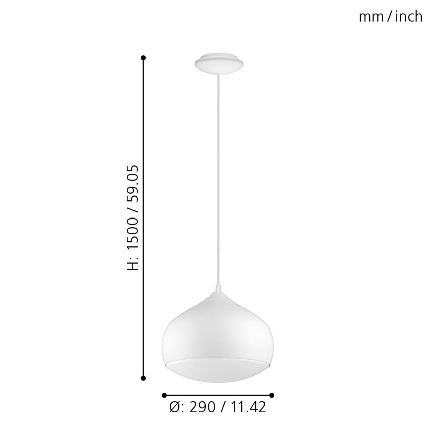 Eglo - LED RGBW dimmbare Pendelleuchte an Seil COMBA-C LED/18W/230V Bluetooth