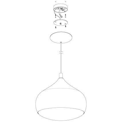 Eglo - LED RGBW dimmbare Pendelleuchte an Seil COMBA-C LED/18W/230V Bluetooth