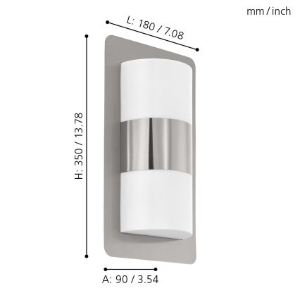 Eglo - Außenleuchte 2xE27/10W/230V IP4chrom matt