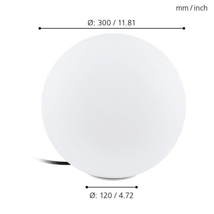 Eglo 98105 - LED RGBW Außenleuchte MONTEROLO-C 1xLED/9W/230V IP65 Ø300