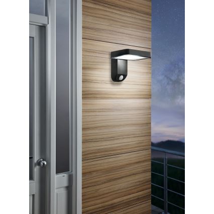 Eglo - LED-Solarwandleuchte mit Sensor LED/4,5W/3,7V 2200 mAh IP44