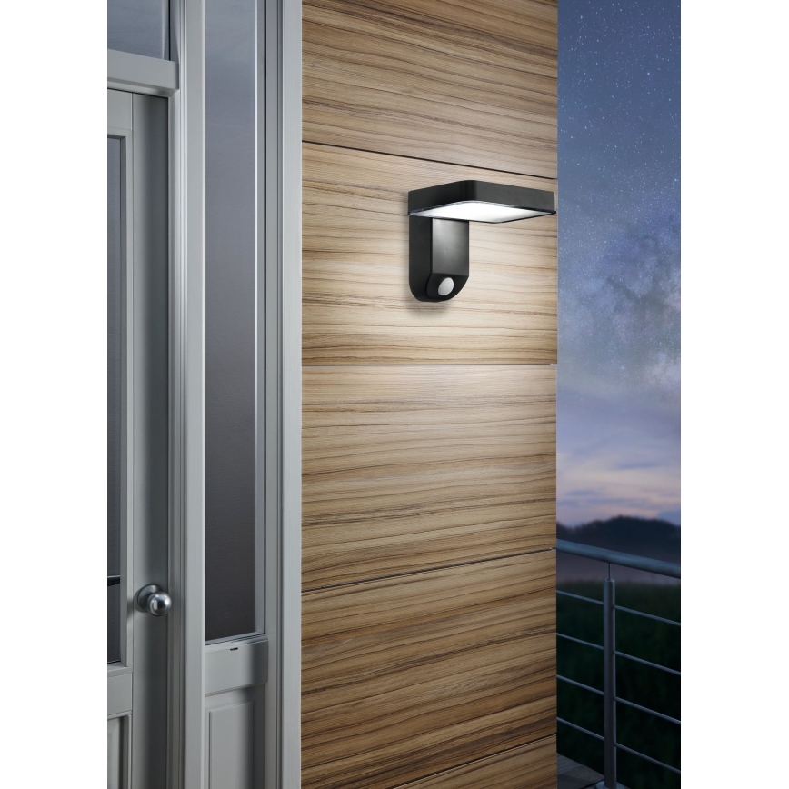 Eglo - LED-Solarwandleuchte mit Sensor LED/4,5W/3,7V 2200 mAh IP44