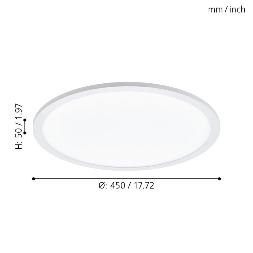 Eglo - LED dimmbare Deckenleuchte LED/19,5W/230V + Fernbedienung