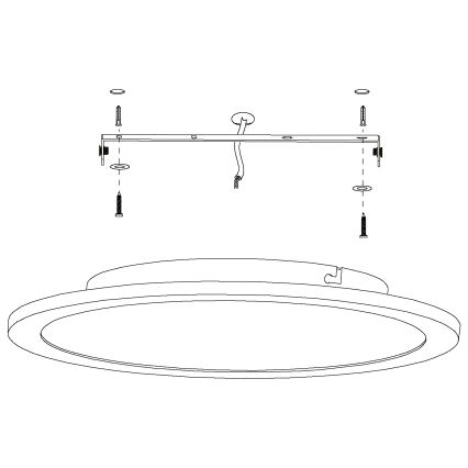 Eglo - LED dimmbare Deckenleuchte LED/19,5W/230V + Fernbedienung