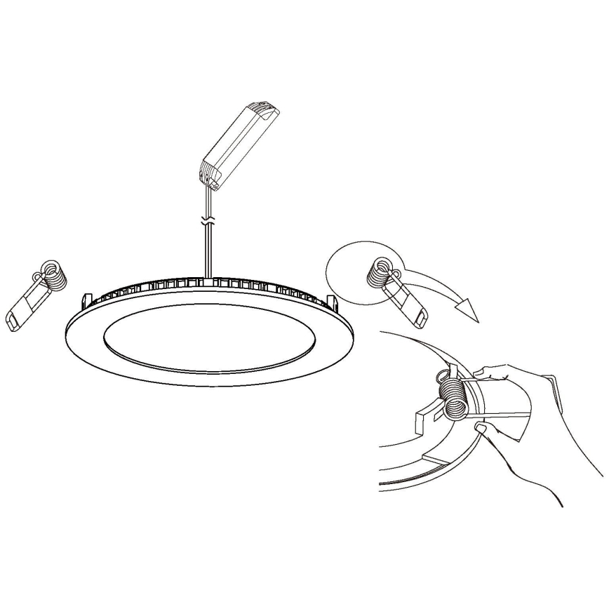 Eglo - Dimmbare LED-Einbauleuchte LED/5W/230V + Fernbedienung Ø 12 cm