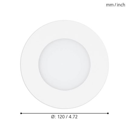 Eglo - LED dimmbares Einbauleuchte LED/5W/230V + Fernbedienung