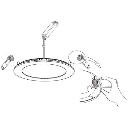 Eglo - LED dimmbares Einbauleuchte LED/5W/230V + Fernbedienung