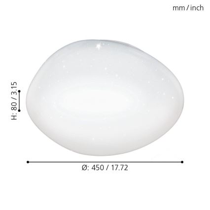 Eglo - LED dimmbare Deckenleuchte LED/24W/230V + Fernbedienung
