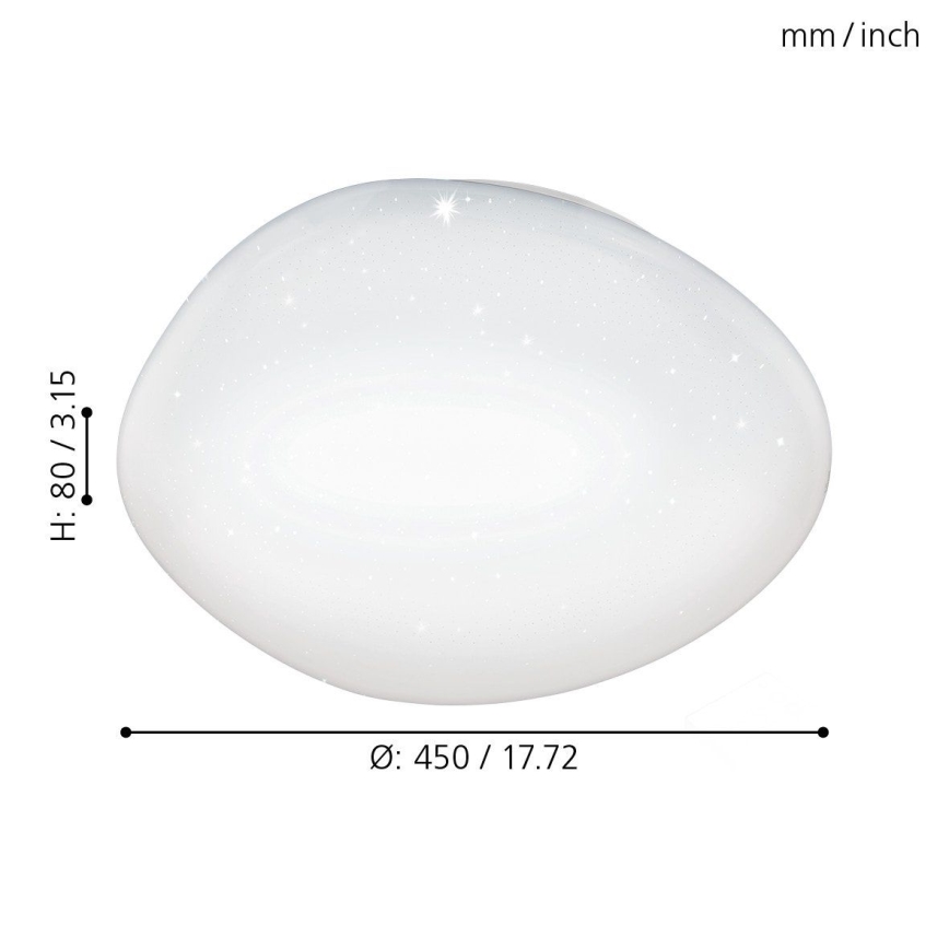 Eglo - LED dimmbare Deckenleuchte LED/24W/230V + Fernbedienung