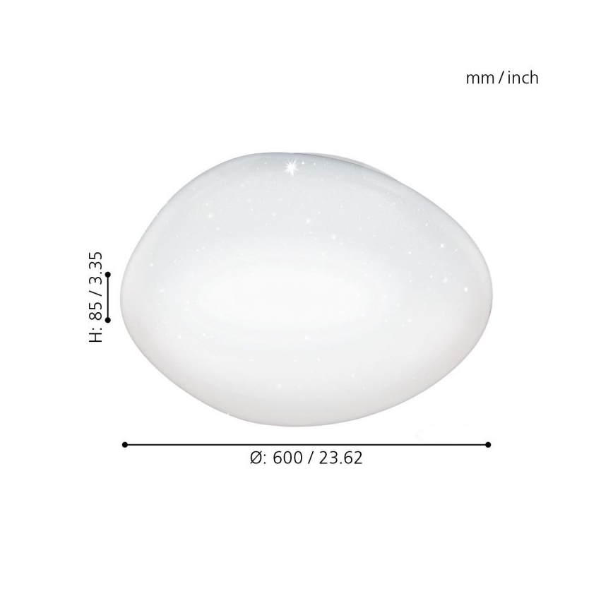 Eglo - LED dimmbare Deckenleuchte LED/36W/230V + Fernbedienung