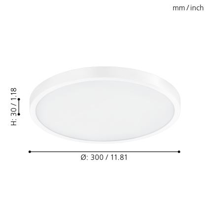 Eglo - LED dimmbare Deckenleuchte LED/20W/230V + Fernbedienung