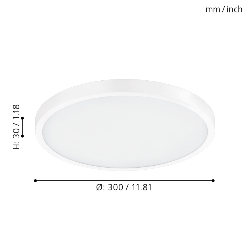 Eglo - LED dimmbare Deckenleuchte LED/20W/230V + Fernbedienung