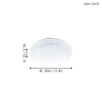 Eglo - LED dimmbares Badezimmerleuchte LED/12W/230V IP44 + Fernbedienung