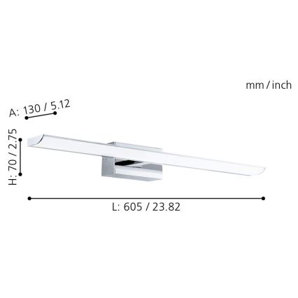 Eglo - LED RGB dimmbares Badezimmerlicht LED/15,6W/230V IP44 + Fernbedienung
