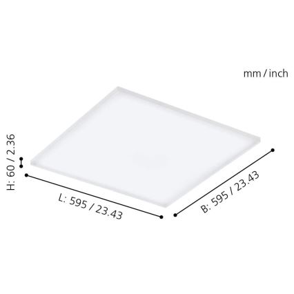 Eglo - LED-RGB-Dimmer-Deckenleuchte TURCONA-C LED/30W/230V + Fernbedienung