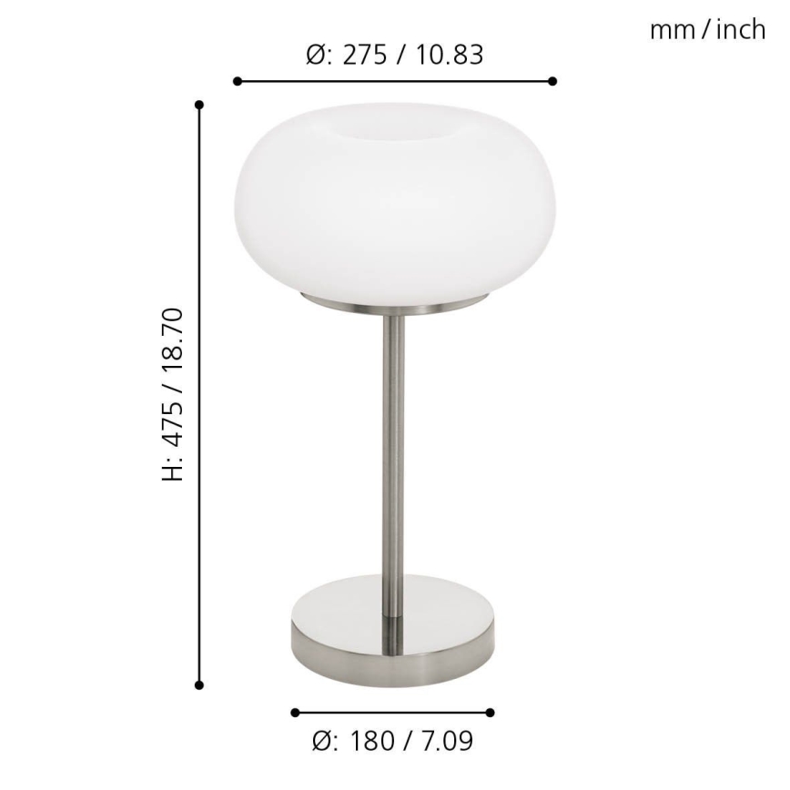 Eglo - LED RGB dimmbare Tischlampe OPTICA-C LED/16W/230V Ø 27,5 cm