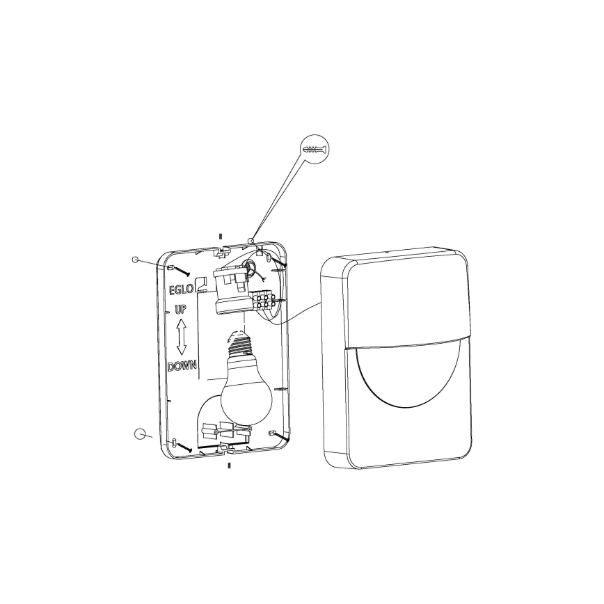 Eglo - Außenwandbeleuchtung 1xE27/28W/230V IP44