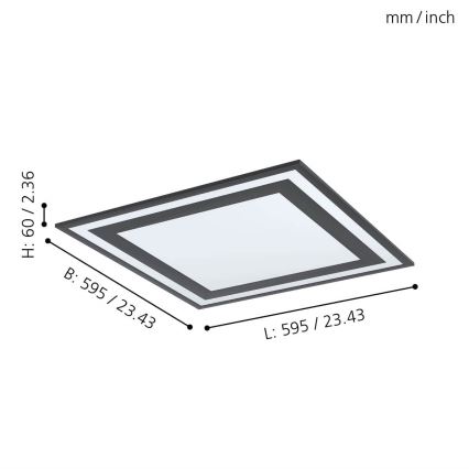 Eglo - LED Deckenleuchte LED/36W/230V