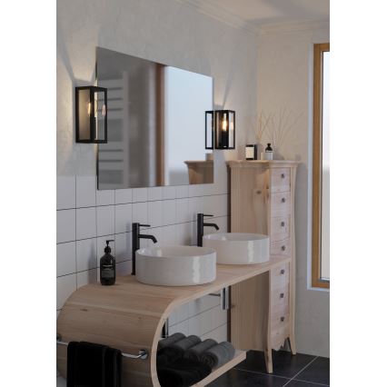 Eglo - Badezimmer-Wandleuchte 1xE27/60W/230V IP44