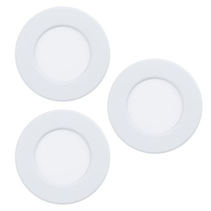 Eglo - 3er-Set LED-Einbauleuchte FUEVA 5, 1×LED/2,7 W/230 V, Ø 8,6 cm