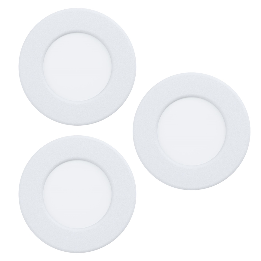 Eglo - 3er-Set LED-Einbauleuchte FUEVA 5, 1×LED/2,7 W/230 V, Ø 8,6 cm