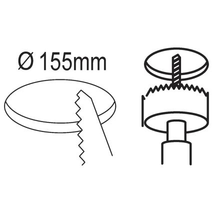 Eglo - LED Badezimmer-Einbauleuchte LED/10,5W/230V IP44 Ø 16,6 cm