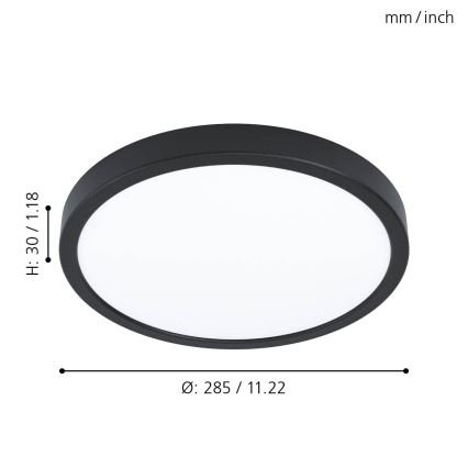 Eglo - LED-dimmbare Deckenleuchte LED/20W/230V Ø 28,5 cm