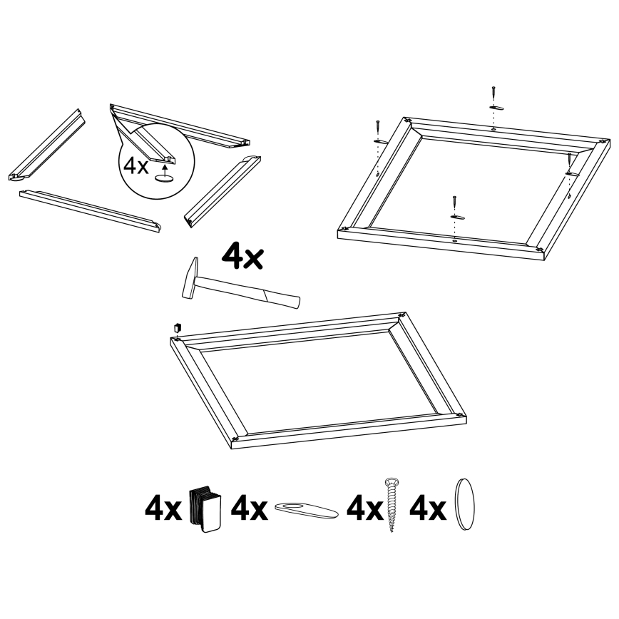 Eglo 99421 - Rahmen für Deckenleuchte SALOBRENA 300x300 mm