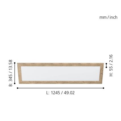Eglo - LED-Deckenleuchte LED/32W/230V 345x1245 mm
