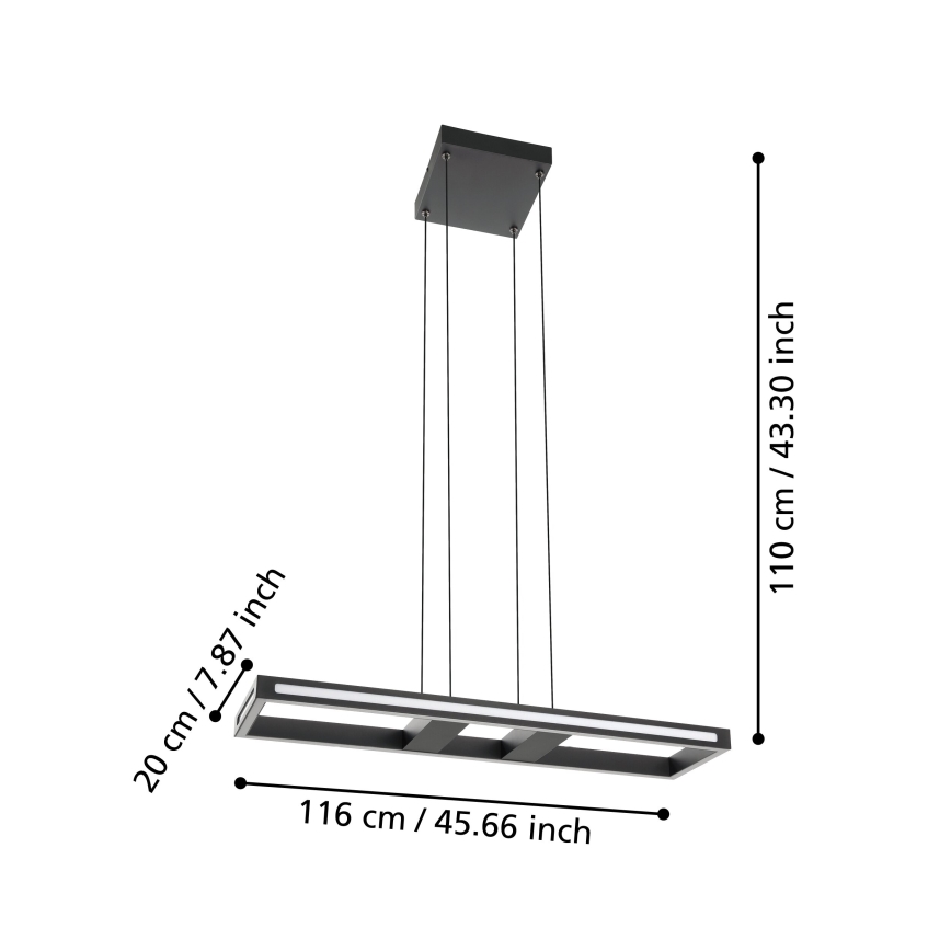Eglo - LED dimmbare Hängeleuchte an Kabel LED/21W/230V 2700-6500K